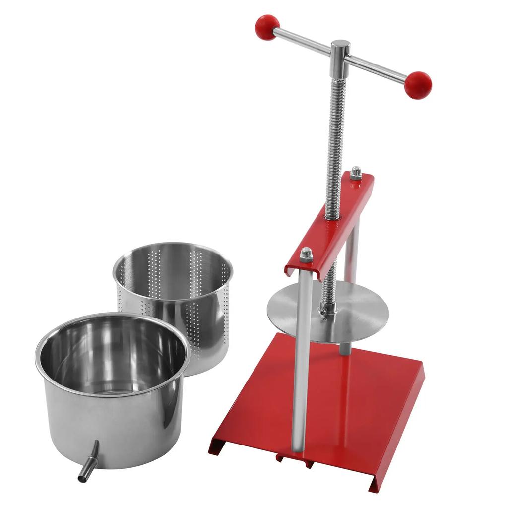 6L Stainless Steel Manual Press – Multi-purpose for Cheese, Herb, Fruit, and Wine