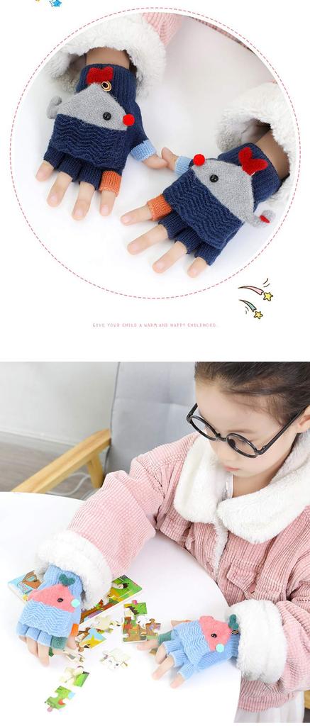 Knit for Boys and with Mitten Fingerless or Warm for Infants and Perfect for Playing in the and Cute Bird [eipatu] Kids' Gloves, Girls, Covers,