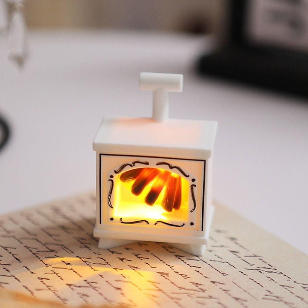 Creative LED Fireplace Model Retro Electronic Candle Light Mini LED Fireplace Lamp  Party Supplies