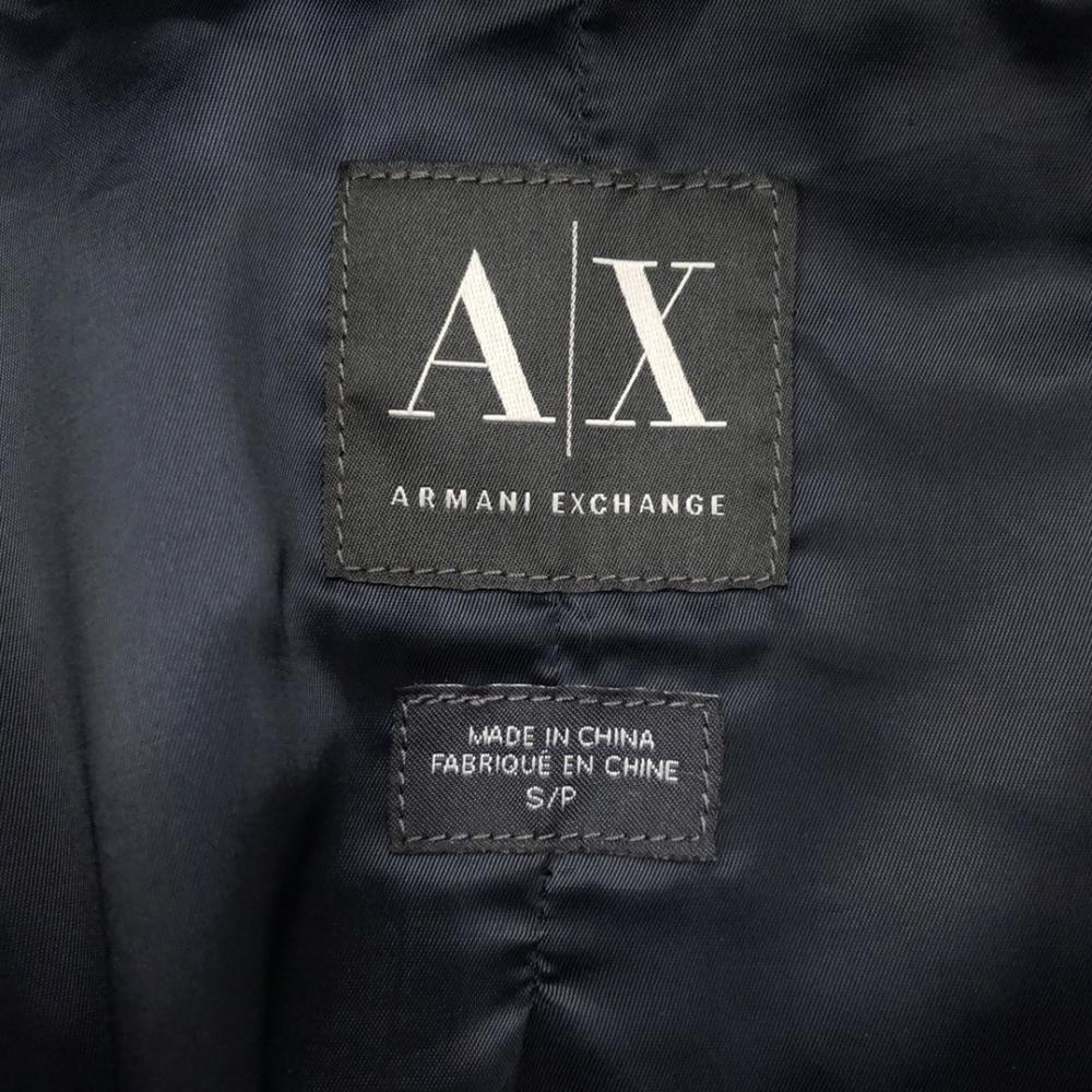 Armani Exchange Dot Pattern Down Coat S Navy Women Used