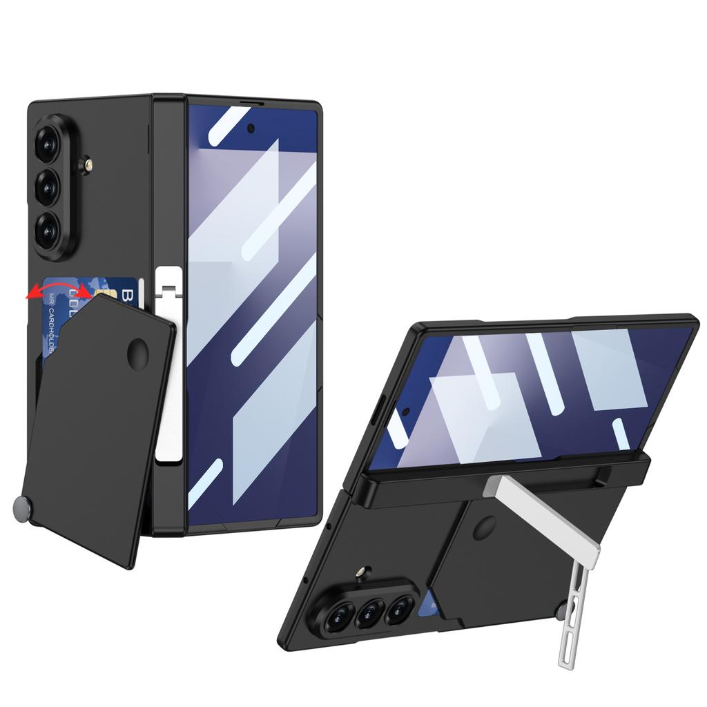 Suitable for Samsung Z Fold7 Mobile Phone Case Magnetic Suction Hinge Center Shaft Shell Membrane Side Bracket Fold7 Card Bag Protection Case