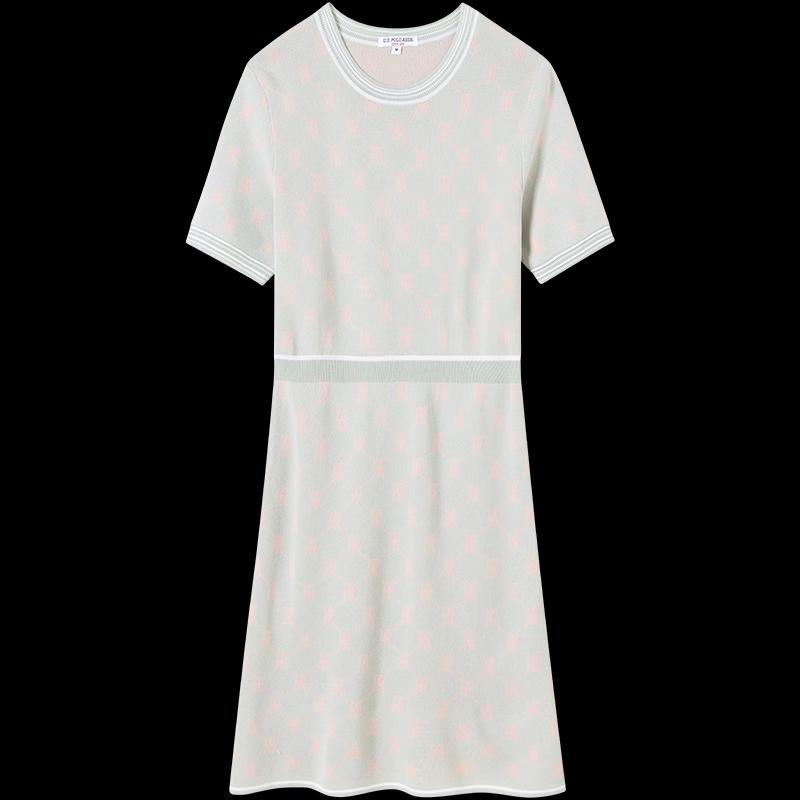 U.S. Polo Assn. Damen Strick-T-Shirt-Kleid mit Kühl-Effekt