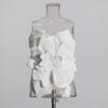 2025 Women's Floral Tube Top Vest - Three-Dimensional Design, Summer Fashion
