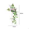 Chair Back Flower Rose Floral with Leaves and Ribbons for Ceremony Backdrop Decor