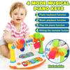 Baby Klavierspielzeug Kinder Drehendes Musik-Klavier-Keyboard mit Licht und Ton, Musikspielzeug für Kleinkinder, Frühes pädagogisches Musikspielzeug