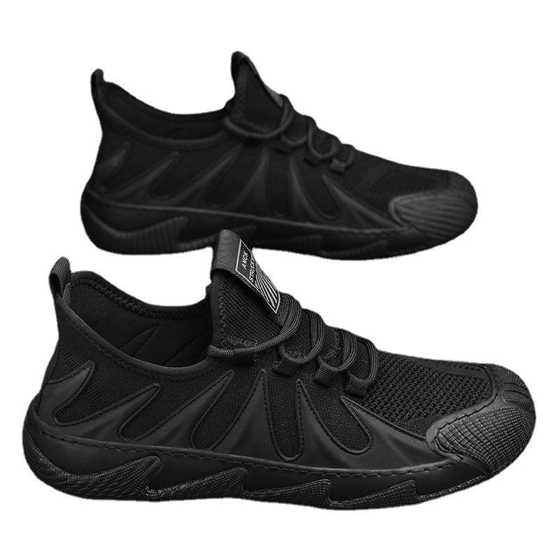 Summer new lightweight men's shoes fly-woven sports shoes men's work trendy shoes casual breathable versatile mesh shoes