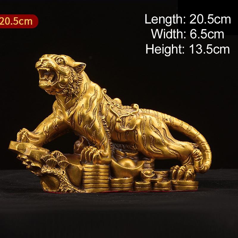 

Metal Brass Tiger Sculpture Ornaments, Office Desk, Living Room, Bedroom Decorations, Copper Craft, Mountain Tiger Decor, 1Pc
