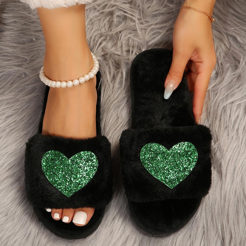 Fashion Couple Slippers Women New Love Indoor Heart Shoes Fashion Casual Slippers Platform Indoor Bedroom Slippers Home Slides Women