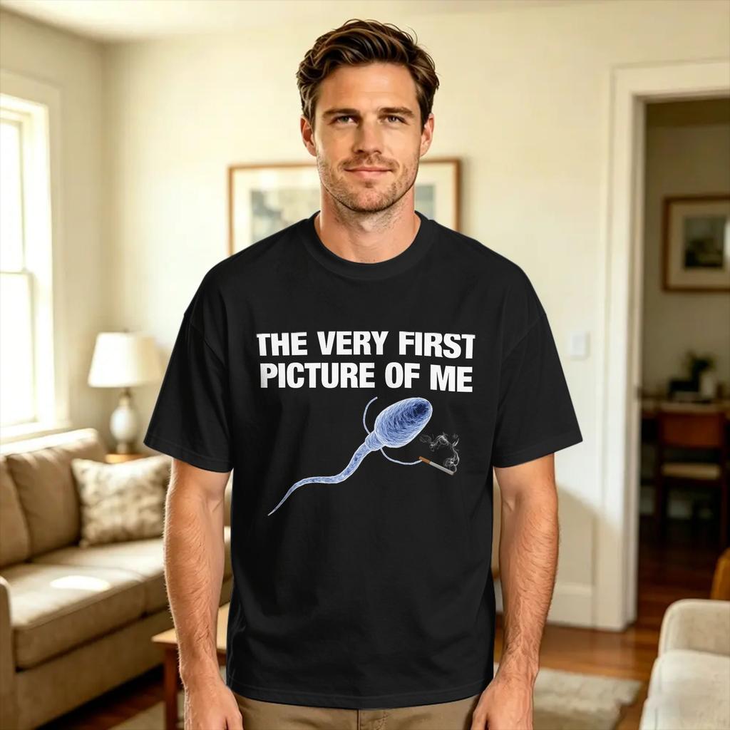 Unisex T-Shirt Das allererste Bild von mir T-Shirts Neuheit Sommer-T-Shirts Ästhetische Baumwollkleidung Geschenkidee