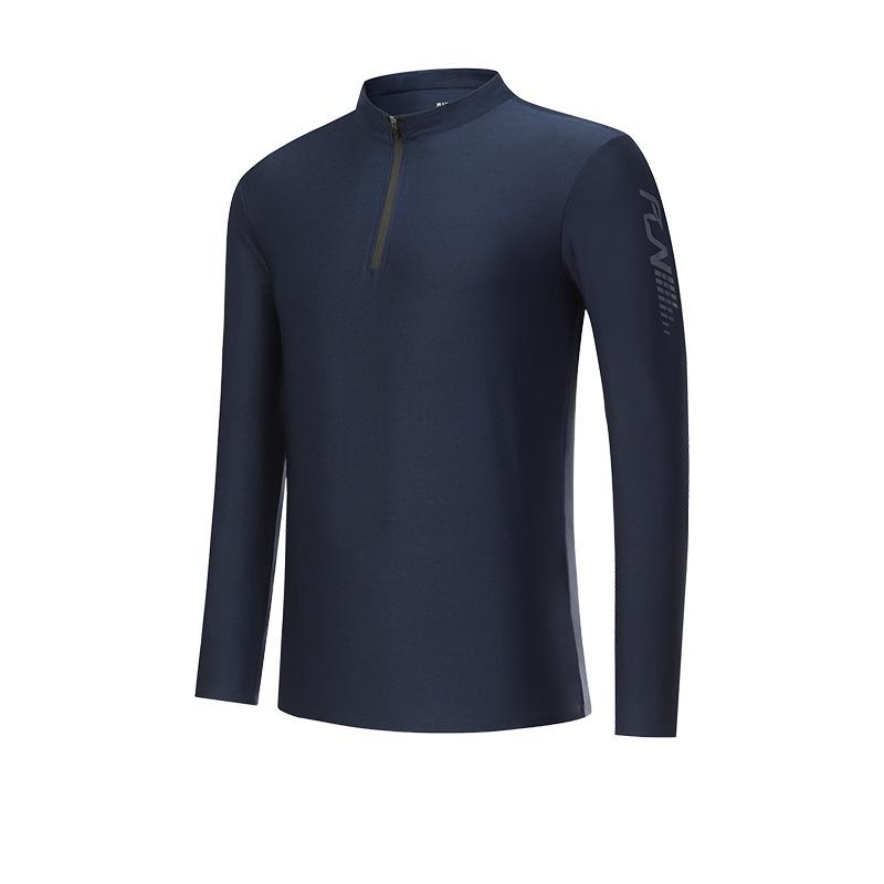 Men's Autumn/Winter Slim Fit Quick-Dry Half-Zip Long Sleeve Sports Top