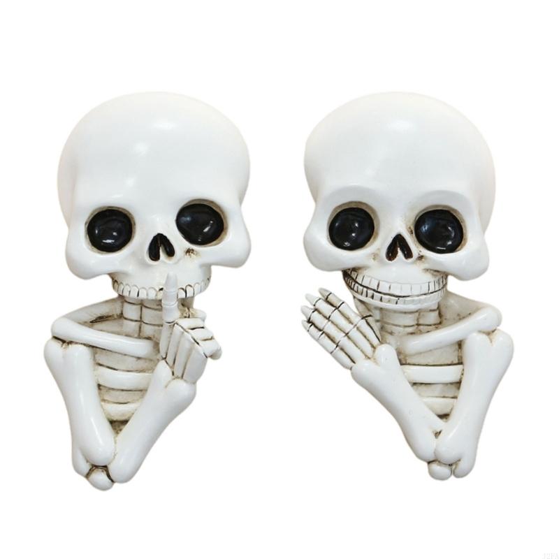 Resin Skull Door Frame Wall Decoration Realistic Skull Door Sticker Halloween Decorations For Mantels Doorways Window