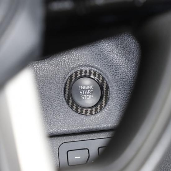 ABS Carbon fiber Engine Start/Stop Button Switch Trim Ring For Toyota Tundra 22+