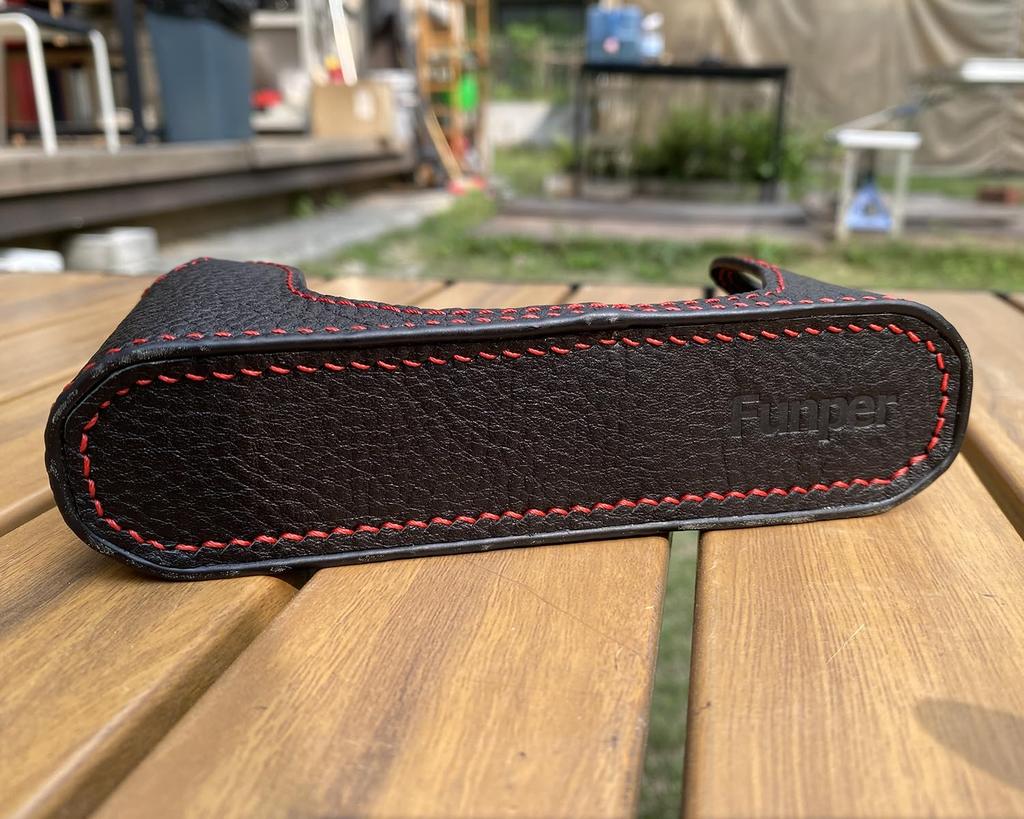 Funper Nikon FM2 Handmade Genuine Leather Full Camera Case Bag Cover (Black+Red)