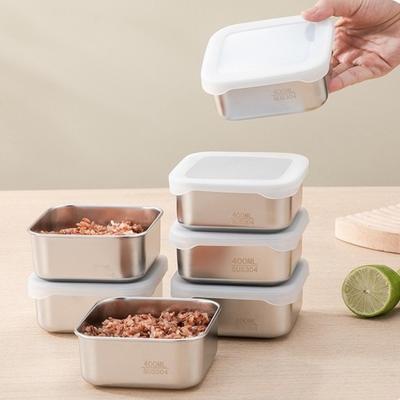 Kühlschrank-Lebensmittelaufbewahrungsbox in Lebensmittelqualität 304 Edelstahl Frischhaltebox Küchenzubehör