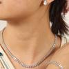 3Pcs/set Zirconia Bridal Necklace Earrings Set Elegant Wedding Accessories Set Perfect