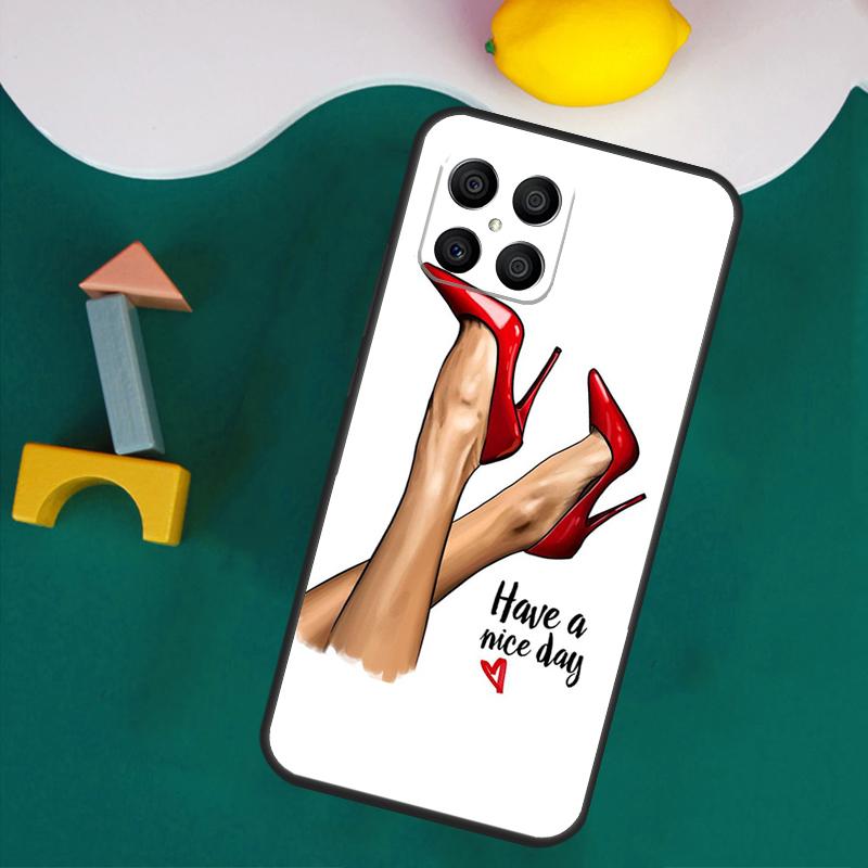 Fashion High Heels Case For Honor Magic 7 Lite 5 6 Honor 200 Pro 50 70 90 Lite X9a X8a X8 X9 X8b X9c X9b Cover