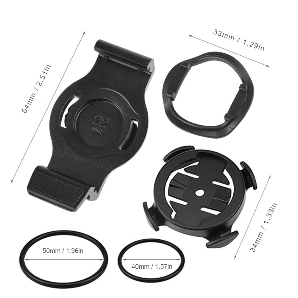 Soporte para velocímetro de bicicleta de 20/22/26mm, soporte para cronómetro de bicicleta extraíble, Base para cronómetro de bicicleta de montaña QuickFit para Garmin
