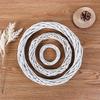 Xmas Hanging Blank Ornament Natural Wicker Wreath Christmas Decoration Rattan Ring White Garland