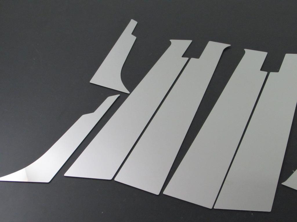 BRIGHTZ Stainless Steel Plated Pillar Panels for Notebook with Visor Ultra-Mirror E12/NE12 (8-Piece Set) (PIL-SIL-270) (Product Number 15083)