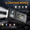 New Multifunctional Super Bright Flashlight Ajustable Angle LED Outdoor Torch Portable Emergency Magnetic Camping Warning Lamp
