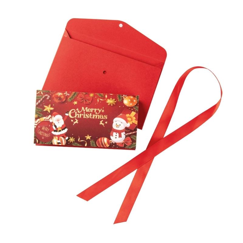 Christmas Cash Gift Card Holder with Envelope 6 Slots Money Holder For Holiday Money Storage And Festival Gift Exchanges