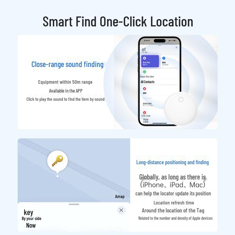 Anti-Lost GPS Airtag Device for Keys, Wallets, Backpacks, and Bicycles