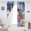 Christmas Winter Christmas Snowman Snow Scene Blackout Curtains For Living Room Bedroom Window Treatment Blinds Kitchen Drapes