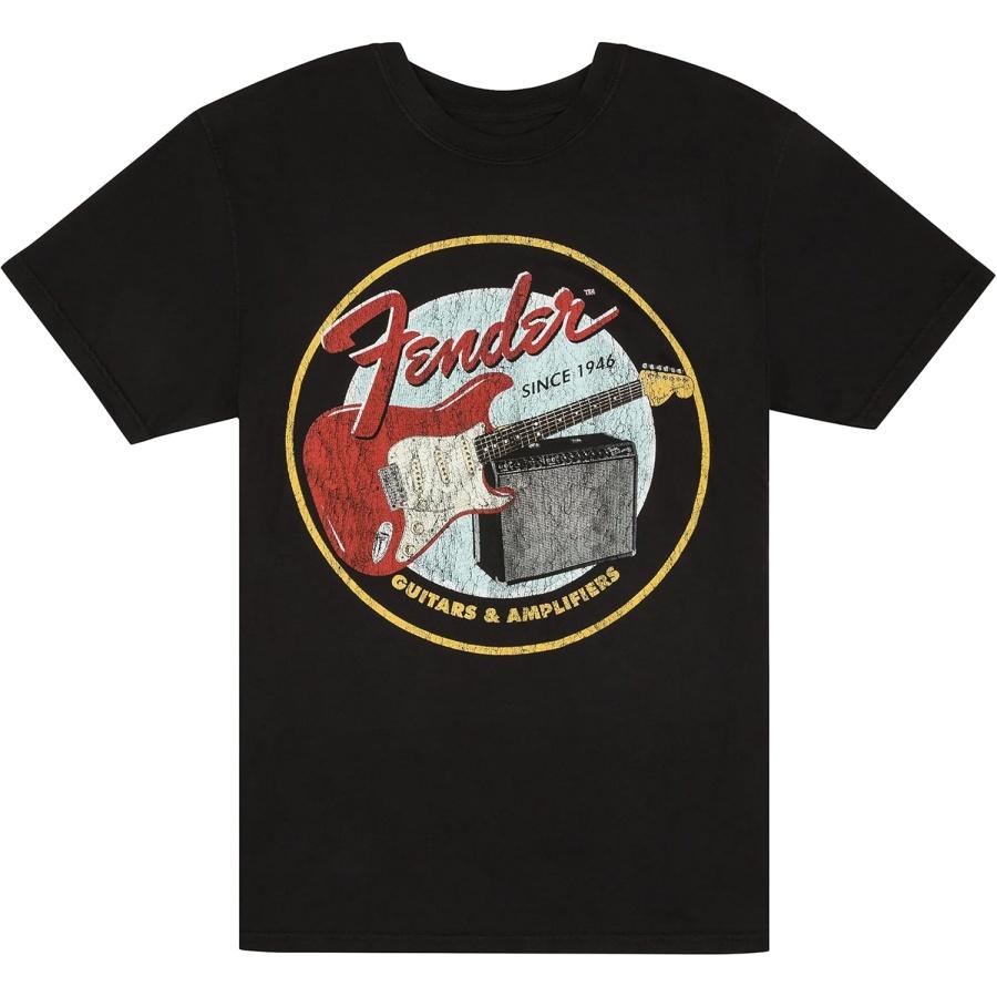 Футболка Fender 1946 Guitars & Amplifiers, Винтажный черный, S S чёрный