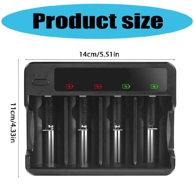 Advanced AA 3A C D Battery Charger for Rechargeable Batteries USB Fast Charging Slots with Auto Shut Feature