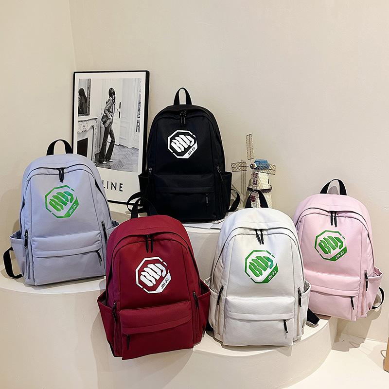 New trendy large-capacity backpack tooling color matching couple backpack Hong Kong junior and high school student schoolbag