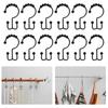 12 Pcs Shower Curtain Hooks Rust Proof Metal Shower Curtain Hooks Double