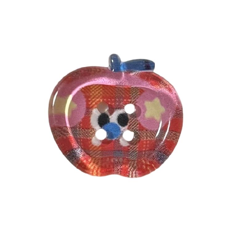 10 Stück Fruchtform Bastelknopf 20MM Acrylkopf 4-Loch Nähknopf für Kleidung Nähen Basteln Stricken Dekoration