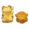 Chinese Yellow  Feng Shui Lucky Cat Fortune Frog Gift Home Decorations