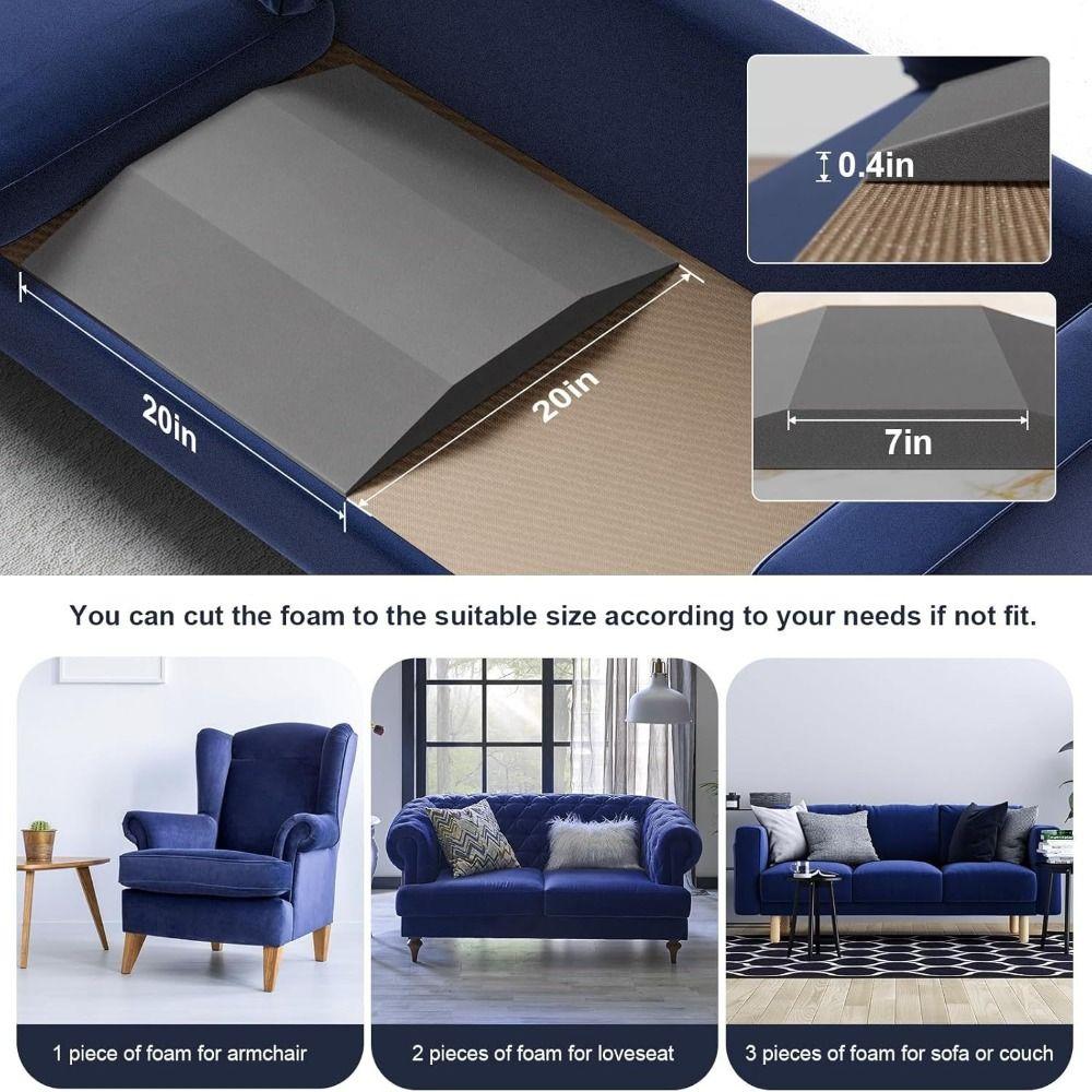 Durable Sponge Couch Cushion Support High Resilience Square Large Size Sofa Cushion Support 50X50cm Sagging Seat Repair Home