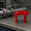 Adjustable Ball Valve Lockout Clamp Design Ball Valve Lockout Device Industrial Safety Red Tamper Resistant