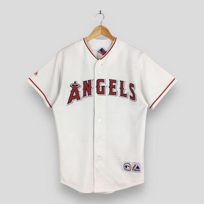 Vintage z lat 2000 Los Angeles Angels Domowy Koszulka Majestic Rozmiar Średni Los Angeles Angels Liga Baseballowa MLB Sport Anaheim Angels Koszulka T-shirty Rozmiar M