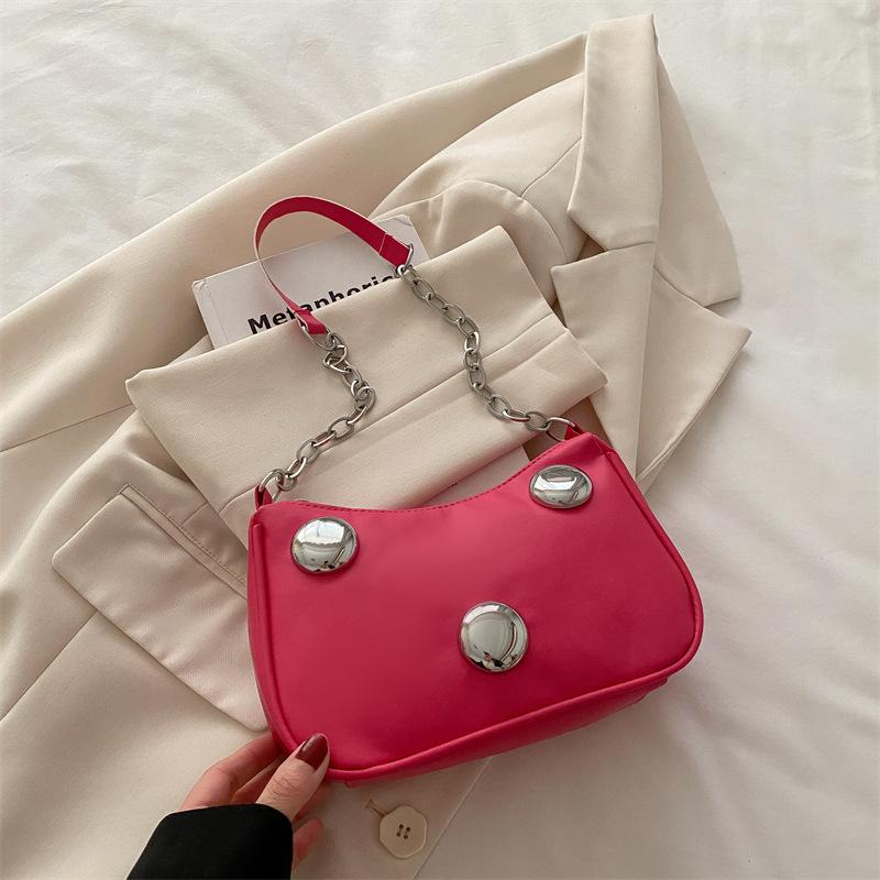 

Нишевая женская сумка-цепочка маленькая женская 2025 весна и лето универсальная сумка-мессенджер маленькая квадратная сумка женская роза розовый