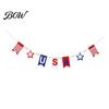 Decorative Hanging Sign Patriotic Garland Banner for 4th of July Decorations, Red White Blue Long-lasting Party Decor Bunting Memorial Day,