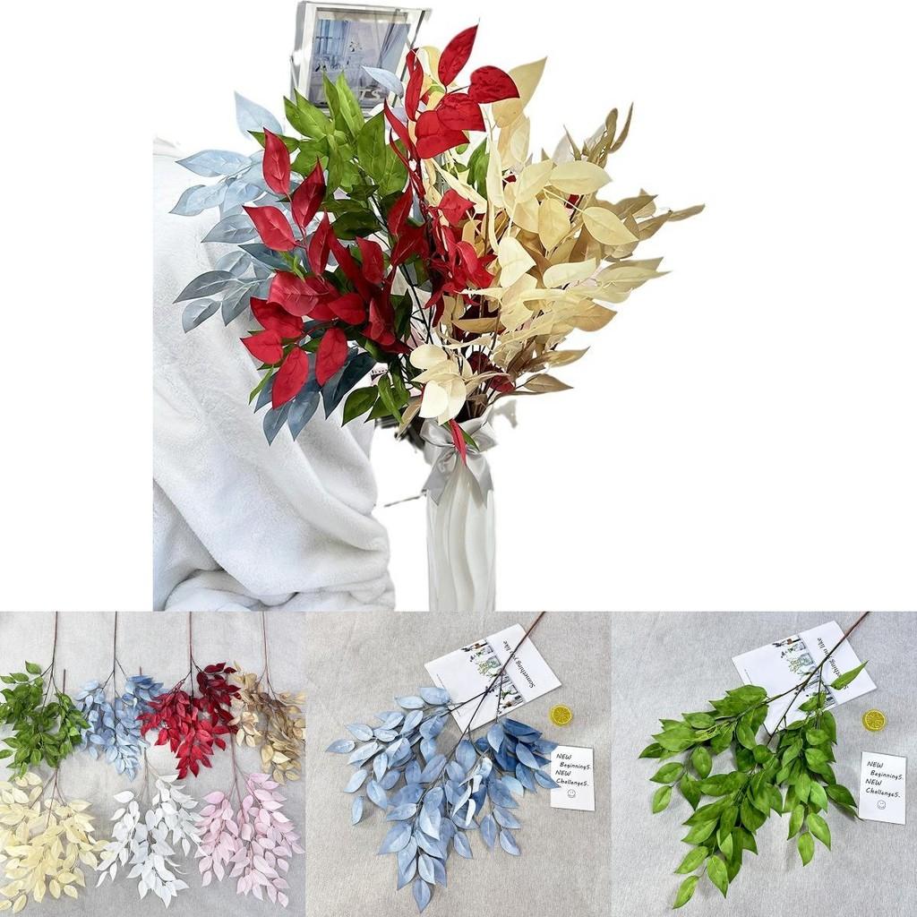 Millennium Leaf Silk Plant Realistic Home Decor Artificial Foliage Wedding Photo Prop