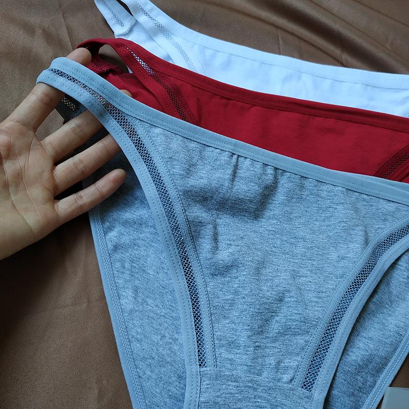Low-rise Sports Panties Women's Cotton Sexy Sweet Hollow Spaghetti Strap Panties