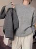 Women's Wool Round Neck Sweater - European Style, Soft Thick Knit for Autumn/Winter.