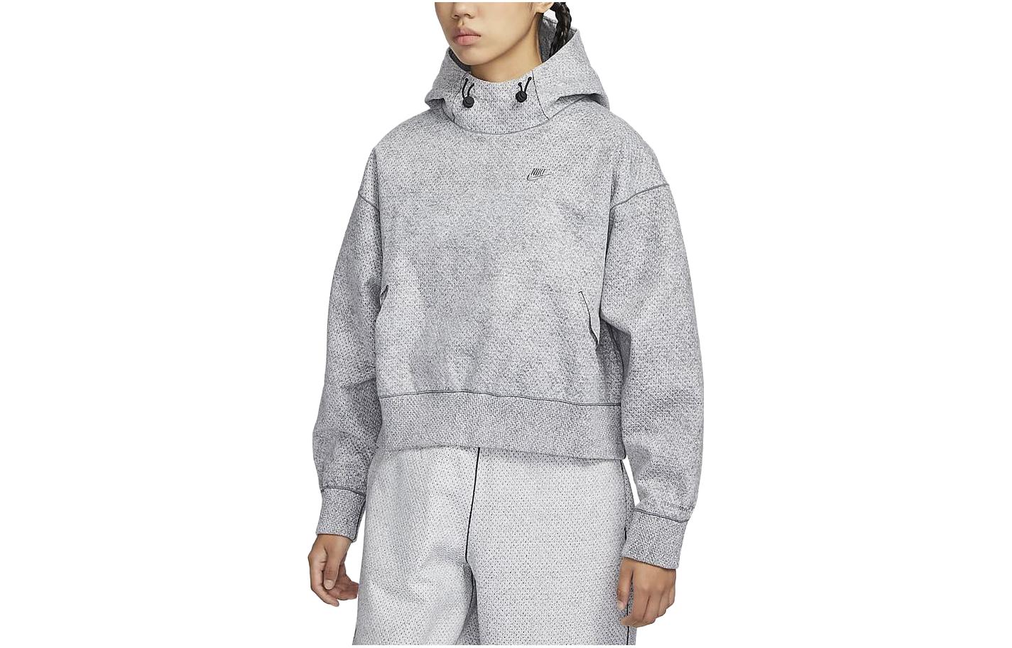Nike Sweatshirts Women s Smoke Gray Hooded Moderate Regular FN0297-077 L
