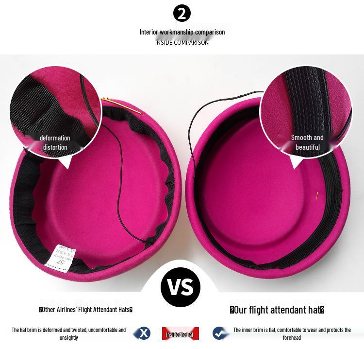 Flight Attendant and Front Desk Performance Etiquette Hat