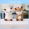 Cartoon Sheep Plush Toy Keyring With Soft Pp Cotton Filling For Gifts