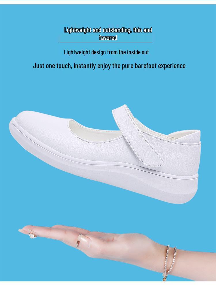 Women's Breathable Nurse Shoes - Soft Sole, Comfortable, Hollowed-Out, Flat Heel, Anti-Odor, Non-Slip, Wear-Resistant Casual Footwear.
