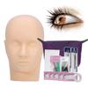 Professional One Training Head Model False Eyelashes Extension Practice Kit Tool For Starter
