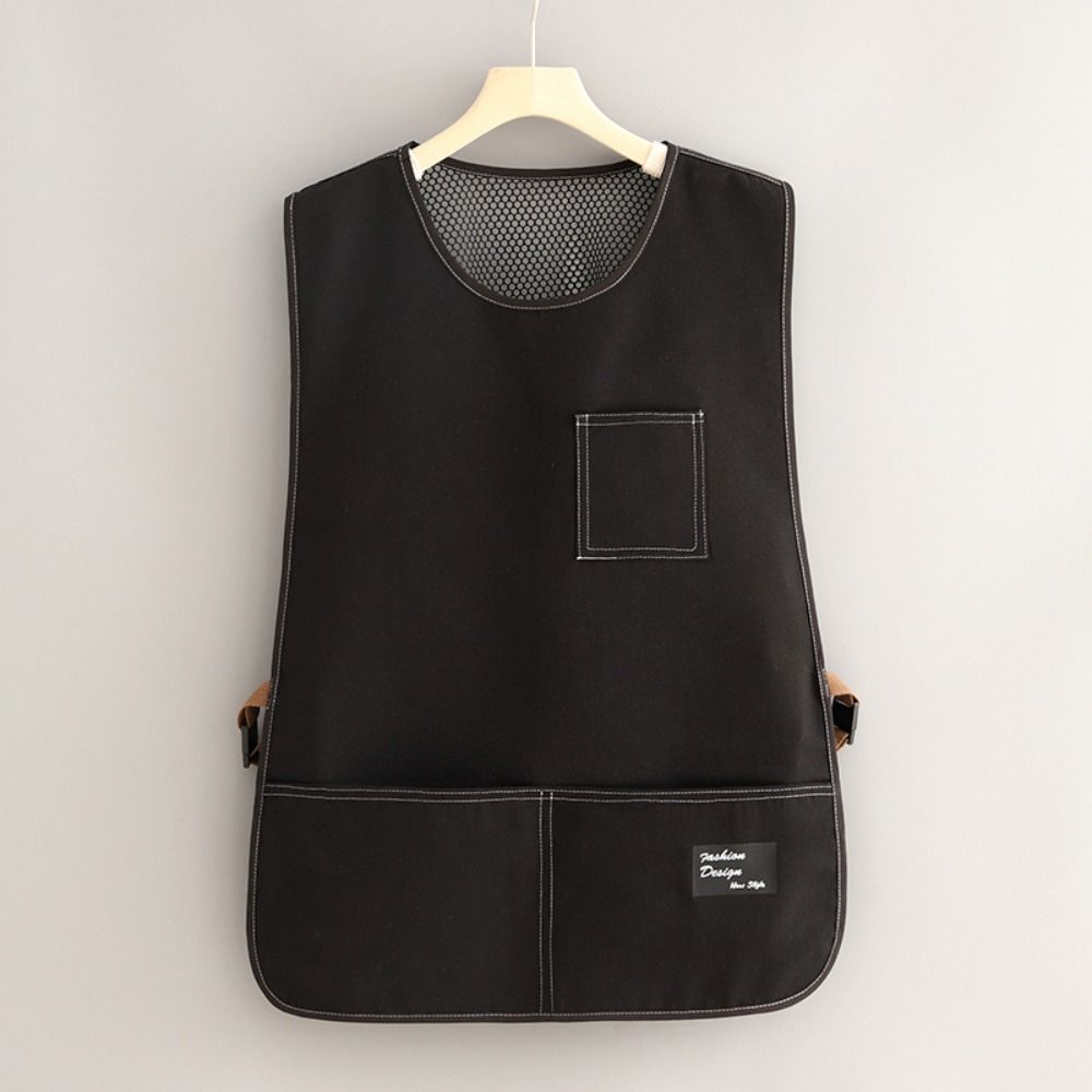 Sleeveless Overalls Oil-proof Kitchen Household Apron Stain-resistant with Pocket Cooking Apron Waterproof Chef Aprons Baking