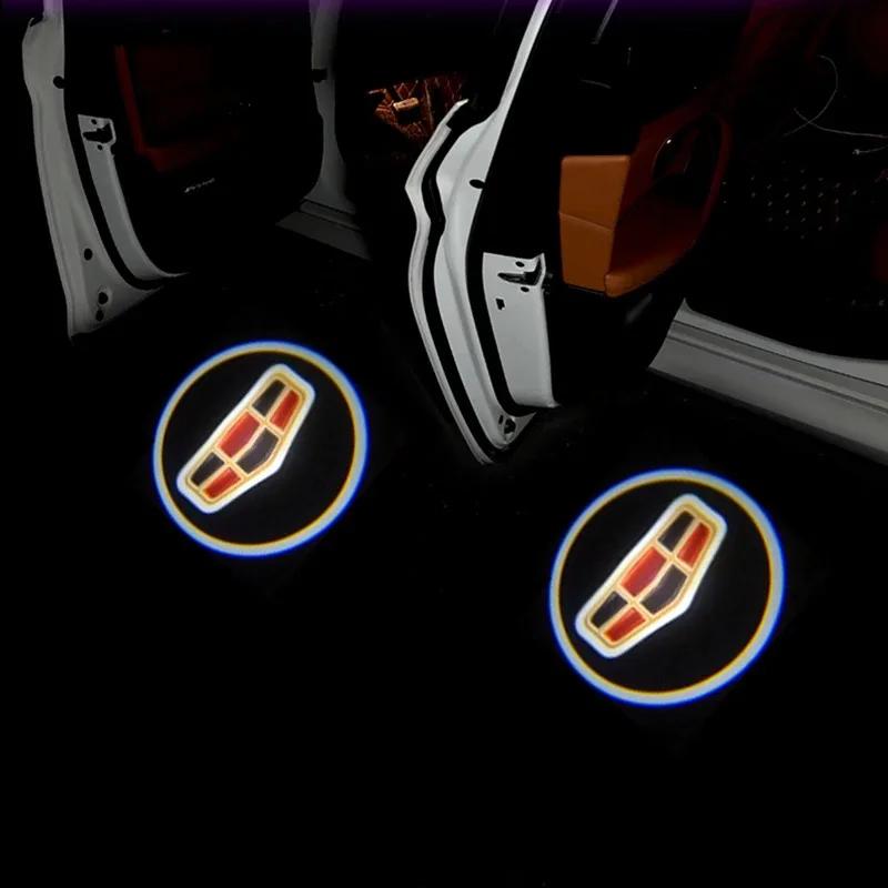 2PCS Car Door Welcome Lights Laser Projector Logo Wireless Sensing For Geely Emgrand EC7 2009-2017 EC715 EC718 Auto Accessories