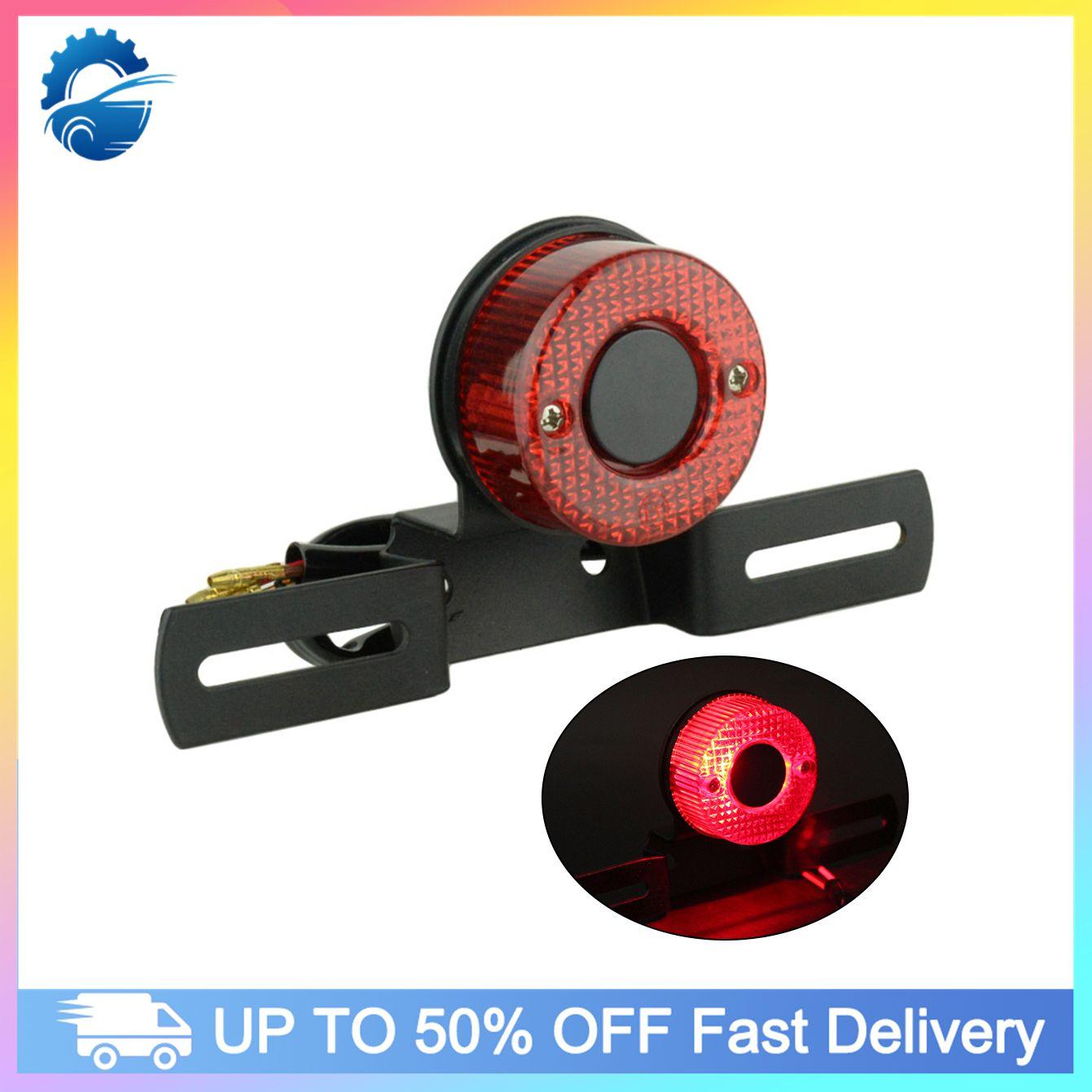 

For Night Riding Black Motorcycle Tail Light Integrated Tail Light Custom Fit For Bikes High Power Bulb For ATV China Mainland