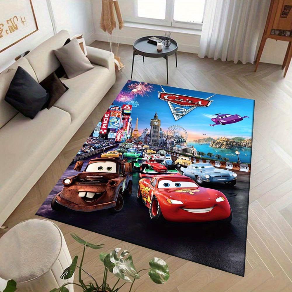 1pc Lightning McQueen and His Friends Rug - Non-Slip, Machine Washable Polyester Carpet for Living Room, Bedroom, Bathroom & Laundry - Comfortable Hom